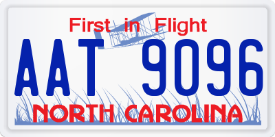 NC license plate AAT9096