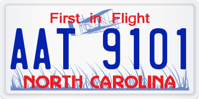 NC license plate AAT9101