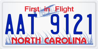 NC license plate AAT9121