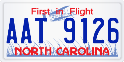 NC license plate AAT9126