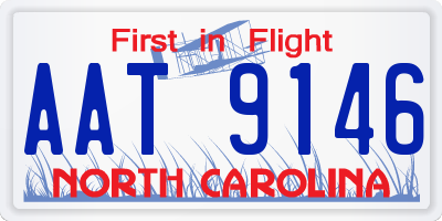 NC license plate AAT9146