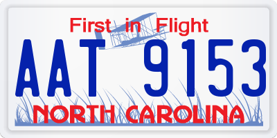 NC license plate AAT9153