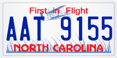 NC license plate AAT9155