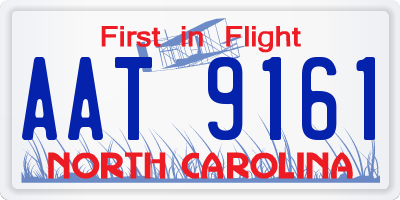 NC license plate AAT9161