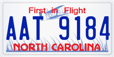 NC license plate AAT9184