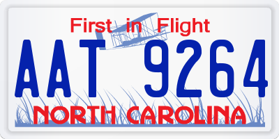 NC license plate AAT9264
