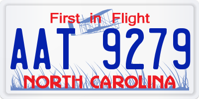 NC license plate AAT9279