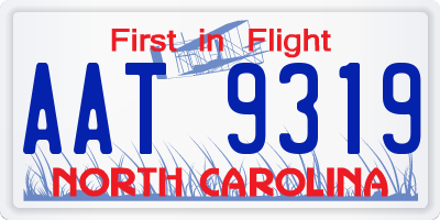 NC license plate AAT9319