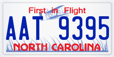 NC license plate AAT9395