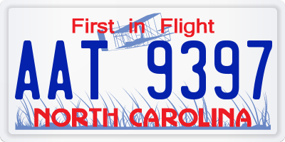 NC license plate AAT9397