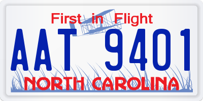 NC license plate AAT9401