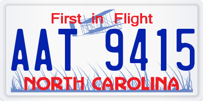 NC license plate AAT9415