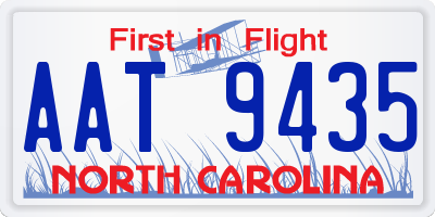 NC license plate AAT9435