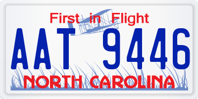 NC license plate AAT9446