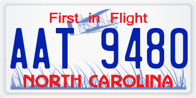 NC license plate AAT9480