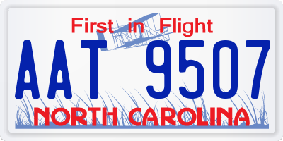NC license plate AAT9507