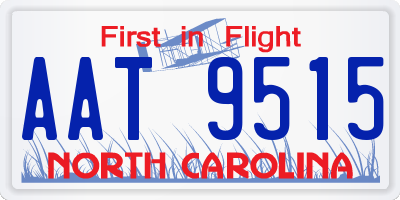 NC license plate AAT9515