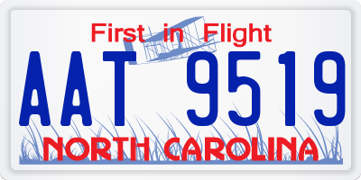 NC license plate AAT9519