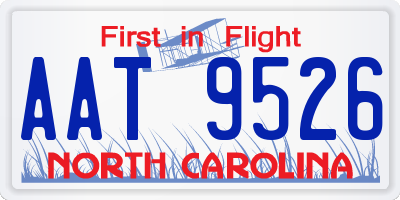 NC license plate AAT9526