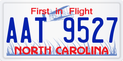 NC license plate AAT9527