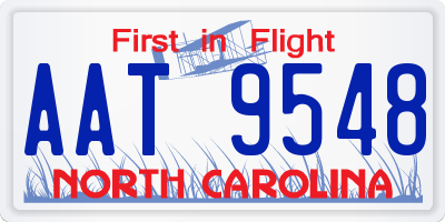 NC license plate AAT9548