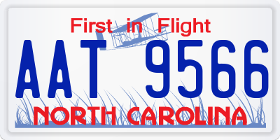 NC license plate AAT9566