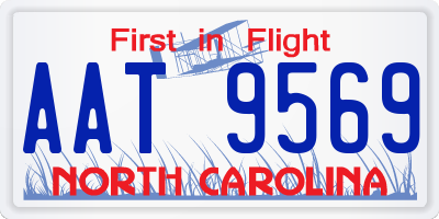 NC license plate AAT9569