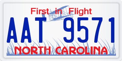 NC license plate AAT9571