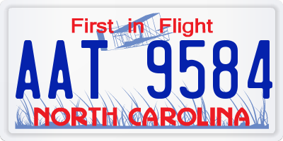 NC license plate AAT9584