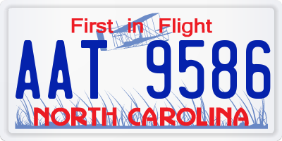 NC license plate AAT9586
