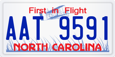NC license plate AAT9591