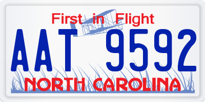 NC license plate AAT9592