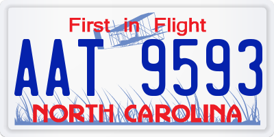 NC license plate AAT9593
