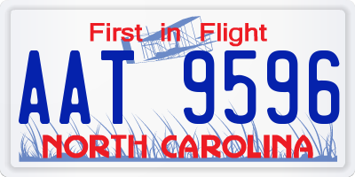 NC license plate AAT9596