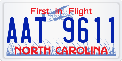 NC license plate AAT9611