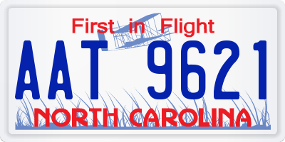 NC license plate AAT9621