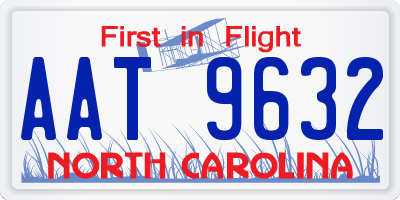 NC license plate AAT9632