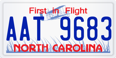 NC license plate AAT9683