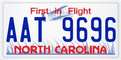 NC license plate AAT9696