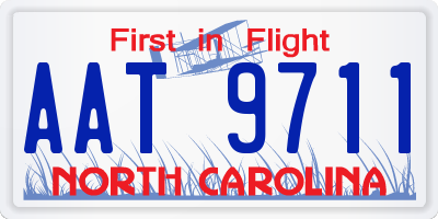 NC license plate AAT9711