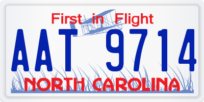 NC license plate AAT9714