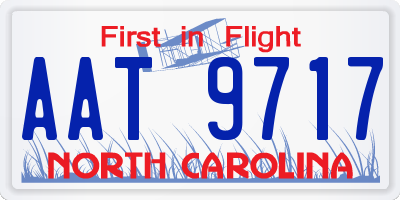 NC license plate AAT9717