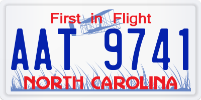 NC license plate AAT9741
