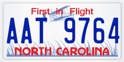 NC license plate AAT9764