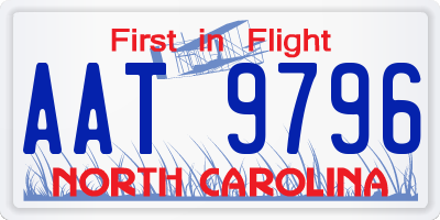NC license plate AAT9796