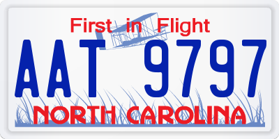 NC license plate AAT9797