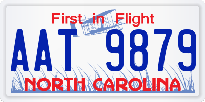 NC license plate AAT9879