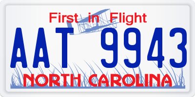 NC license plate AAT9943