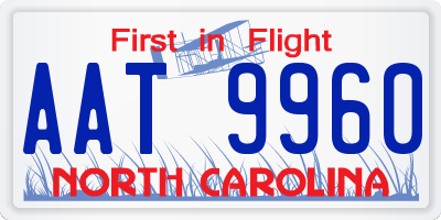 NC license plate AAT9960