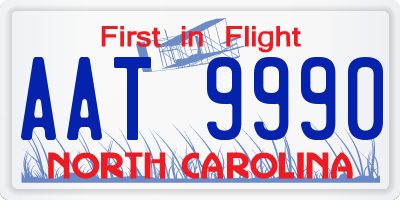 NC license plate AAT9990